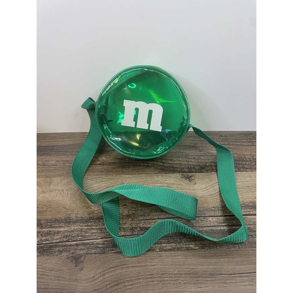 Green M&M 6" Tote Bag Clear Round M&M's Candy